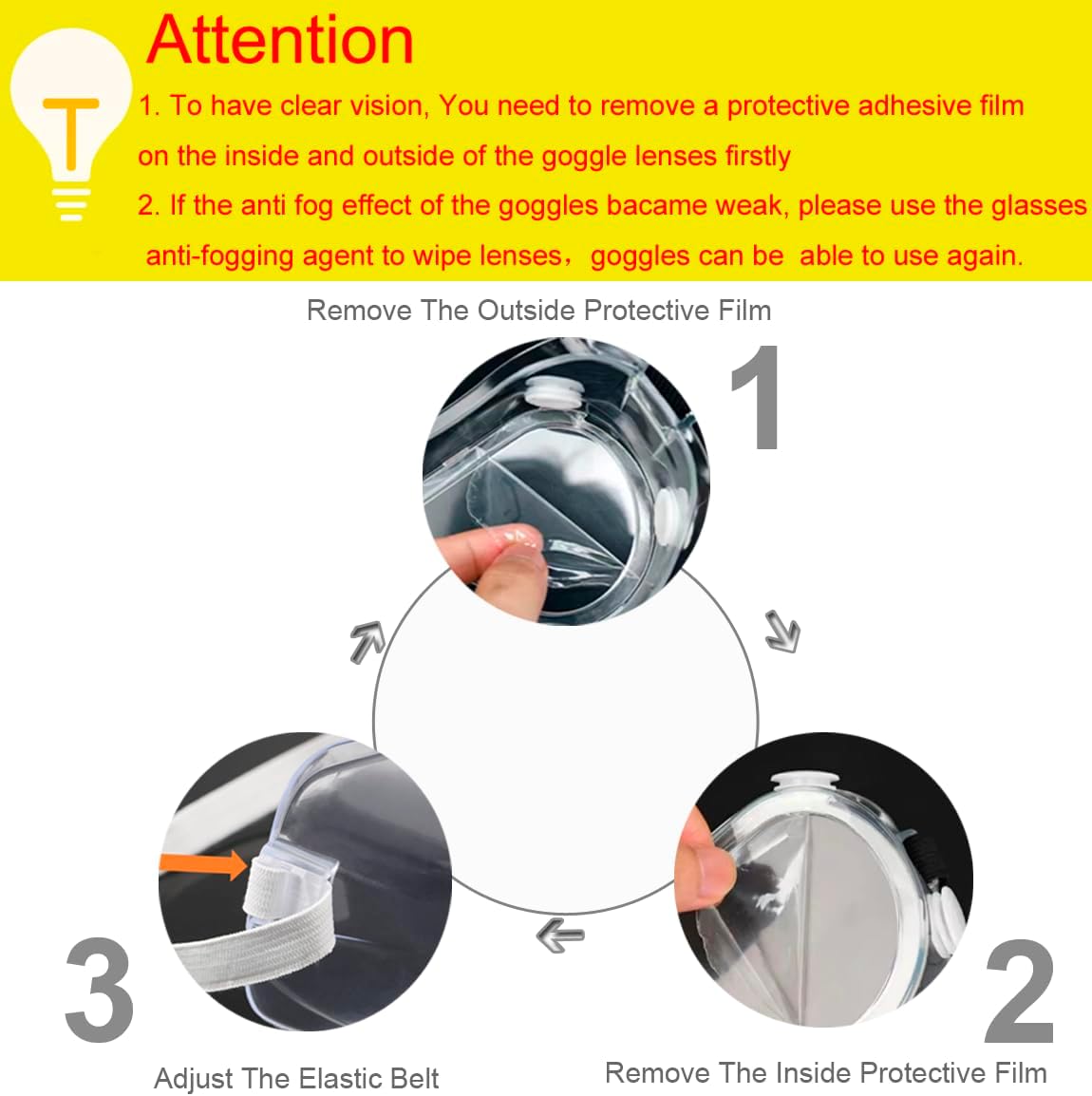 10 Pack Protective Safety Goggle for lab chemistry soft lightweight goggles over prescription glasses Anti-Splash worker construction Eye protection Science Onion Cutting and More White - Image 3