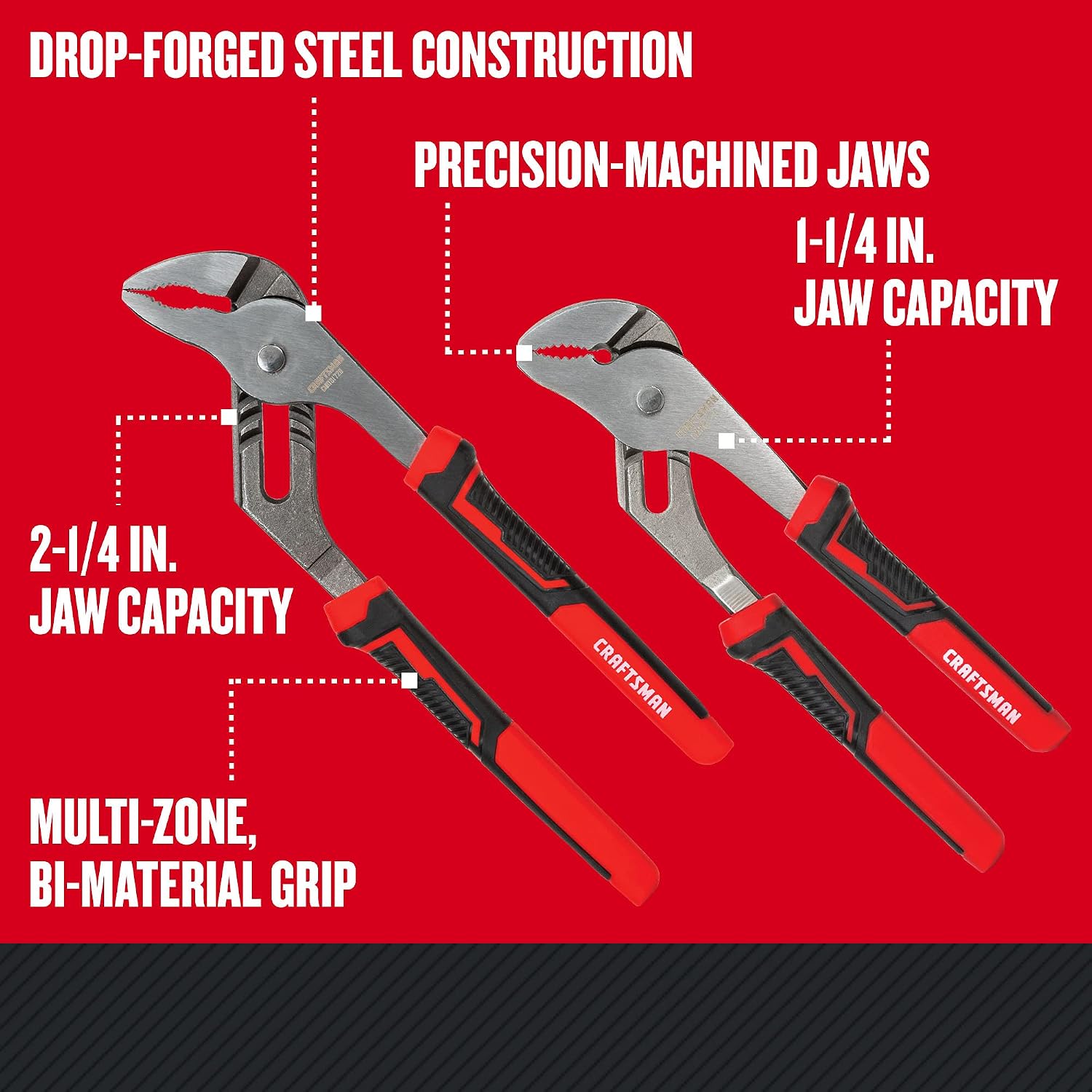 CRAFTSMAN Pliers, 8 & 10", 2Piece Groove Joint Set (CMHT82547) - Image 3