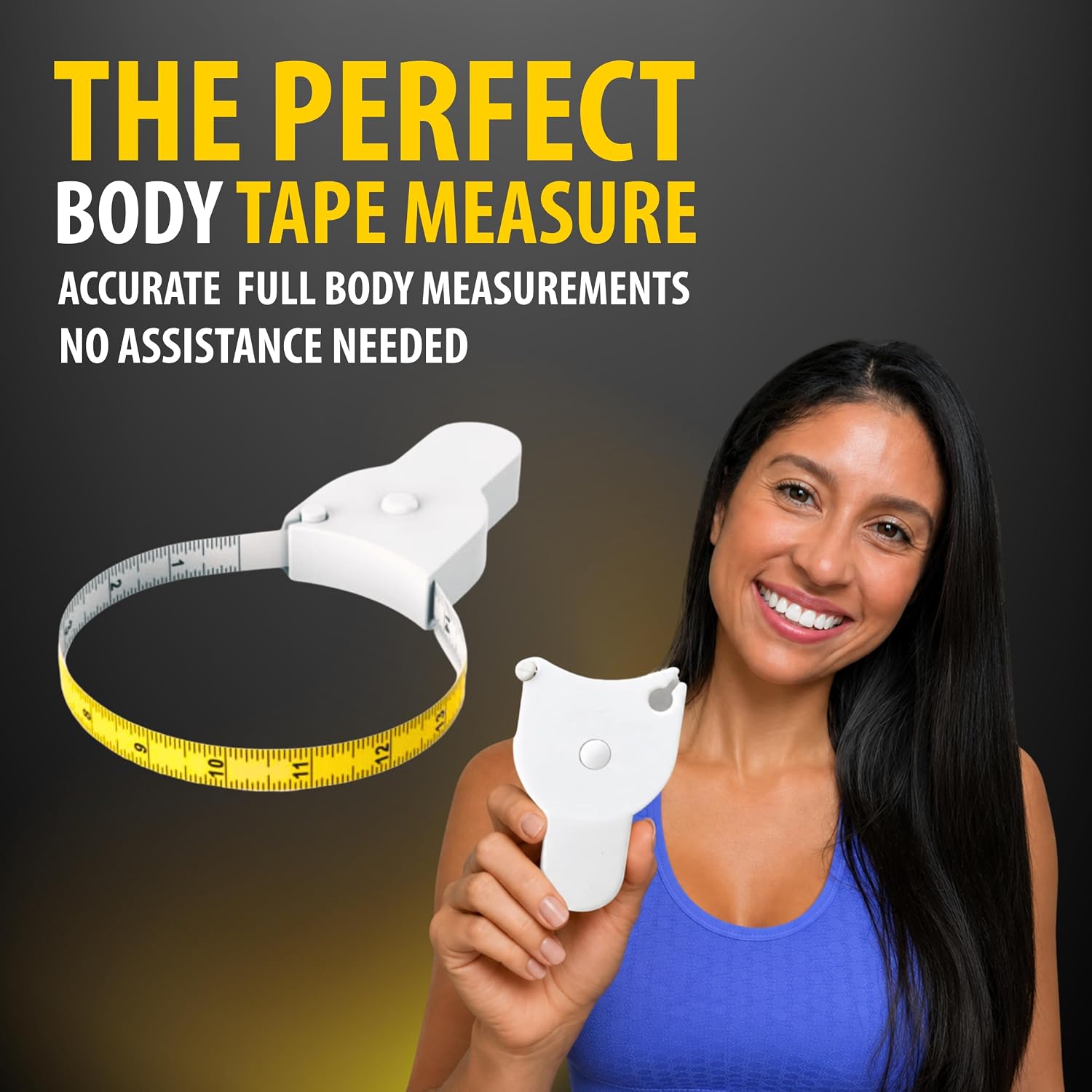 Perfect Measuring Tape - The Original Body Tape Measure, White, 80 Inch | Automatic Telescopic Tape Measure, Retractable Measuring Tape for Body, Waist, Hip, Bust, Arms and More - Image 2