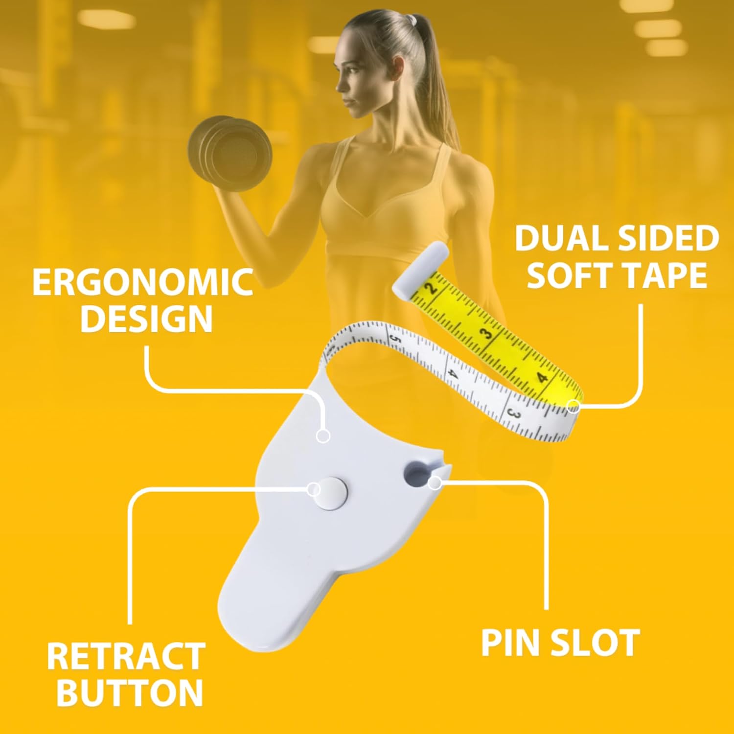 Perfect Measuring Tape - The Original Body Tape Measure, White, 80 Inch | Automatic Telescopic Tape Measure, Retractable Measuring Tape for Body, Waist, Hip, Bust, Arms and More - Image 5