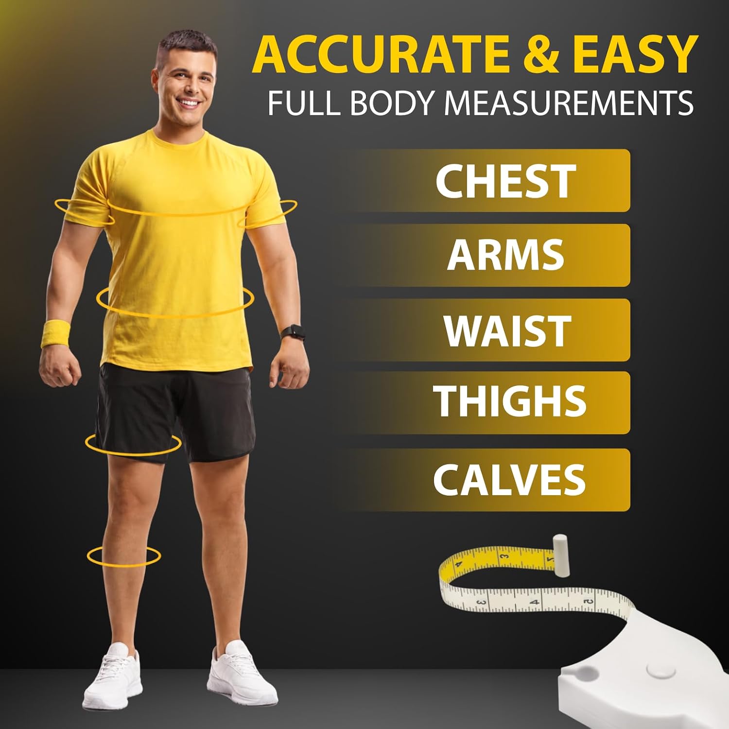 Perfect Measuring Tape - The Original Body Tape Measure, White, 80 Inch | Automatic Telescopic Tape Measure, Retractable Measuring Tape for Body, Waist, Hip, Bust, Arms and More - Image 6