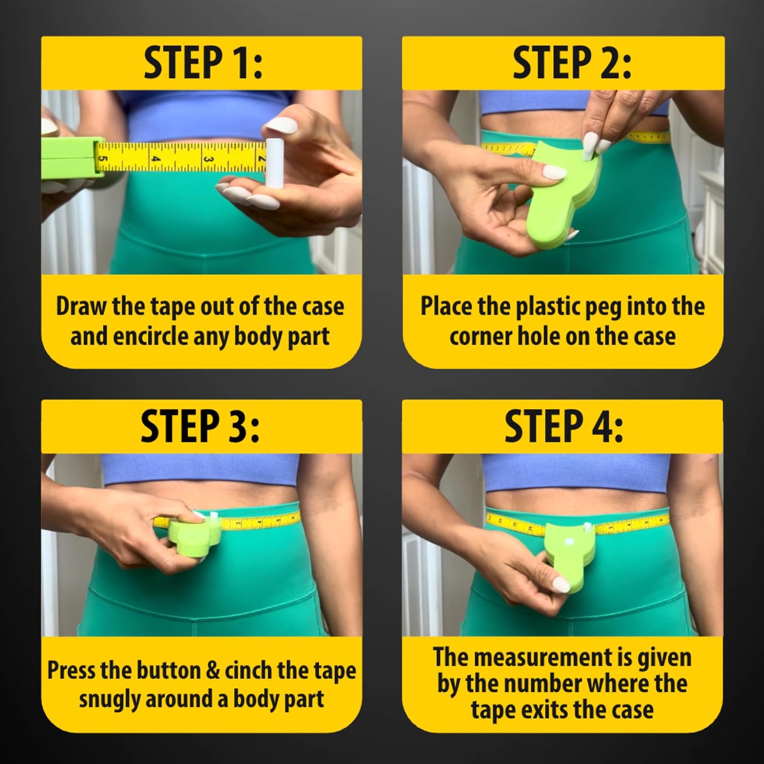 Perfect Measuring Tape - The Original Body Tape Measure, White, 80 Inch | Automatic Telescopic Tape Measure, Retractable Measuring Tape for Body, Waist, Hip, Bust, Arms and More - Image 8